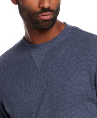 Men's Long Sleeve Textured Waffle Crewneck T-Shirt