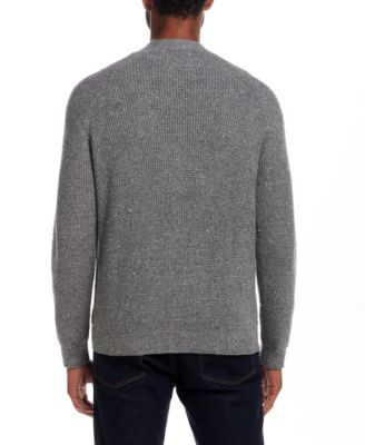 Men's Waffle Donegal Cardigan Sweater