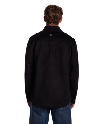 Men's Button Front Faux Suede Overshirt