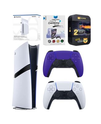 PlayStation 5 Pro 2TB Digital Bundle with Disc Drive, Extra Controller, MightySkins Voucher, and 2-Year Extended Warranty