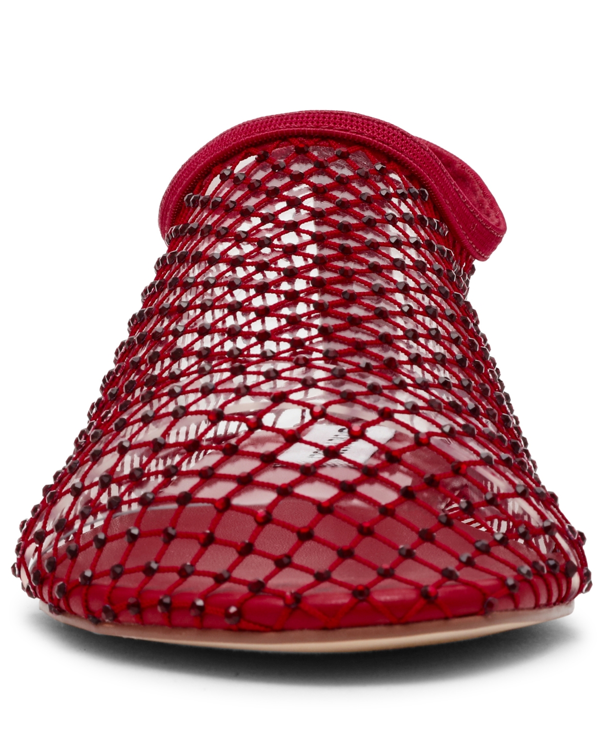 Steve Madden Women's Mino Mesh Rhinestone Flats In Red