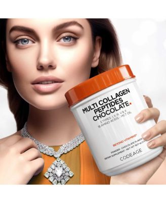 Multi Collagen Chocolate Protein Powder - Hydrolyzed Bovine Collagen Peptides, 5 Collagen Types & MCT Oil - Collagen Creamer, 18.17 oz