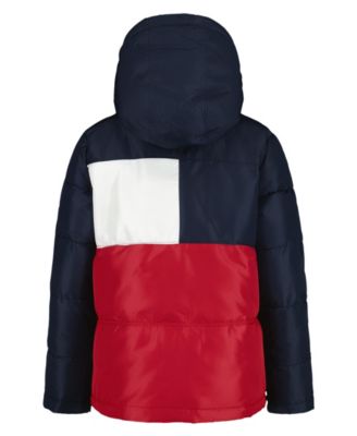 Boys' 8-20 Color Block Puffer Jacket