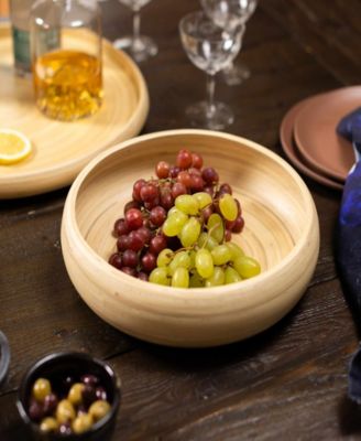 Lexa Collection 12" Bamboo Fruit Bowl