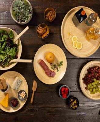 Lexa Collection 12" Bamboo Footed Plate