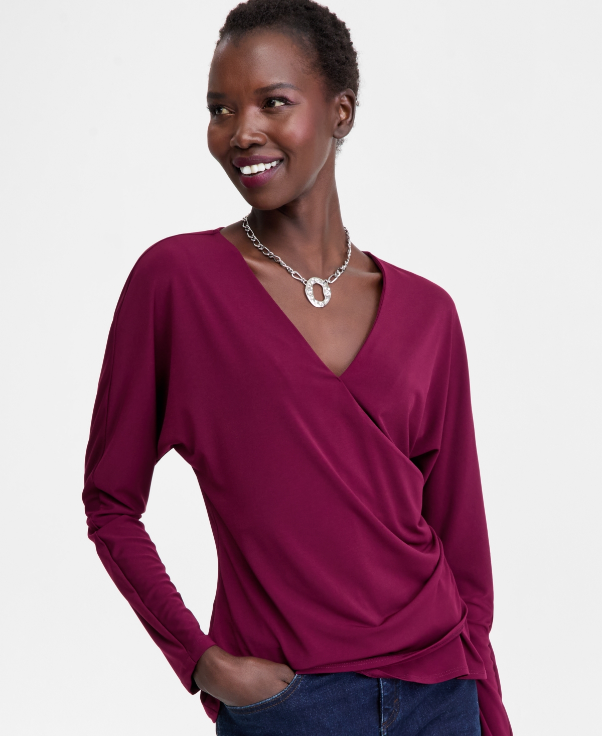 I.n.c. International Concepts Women's Dolman-Sleeve Top