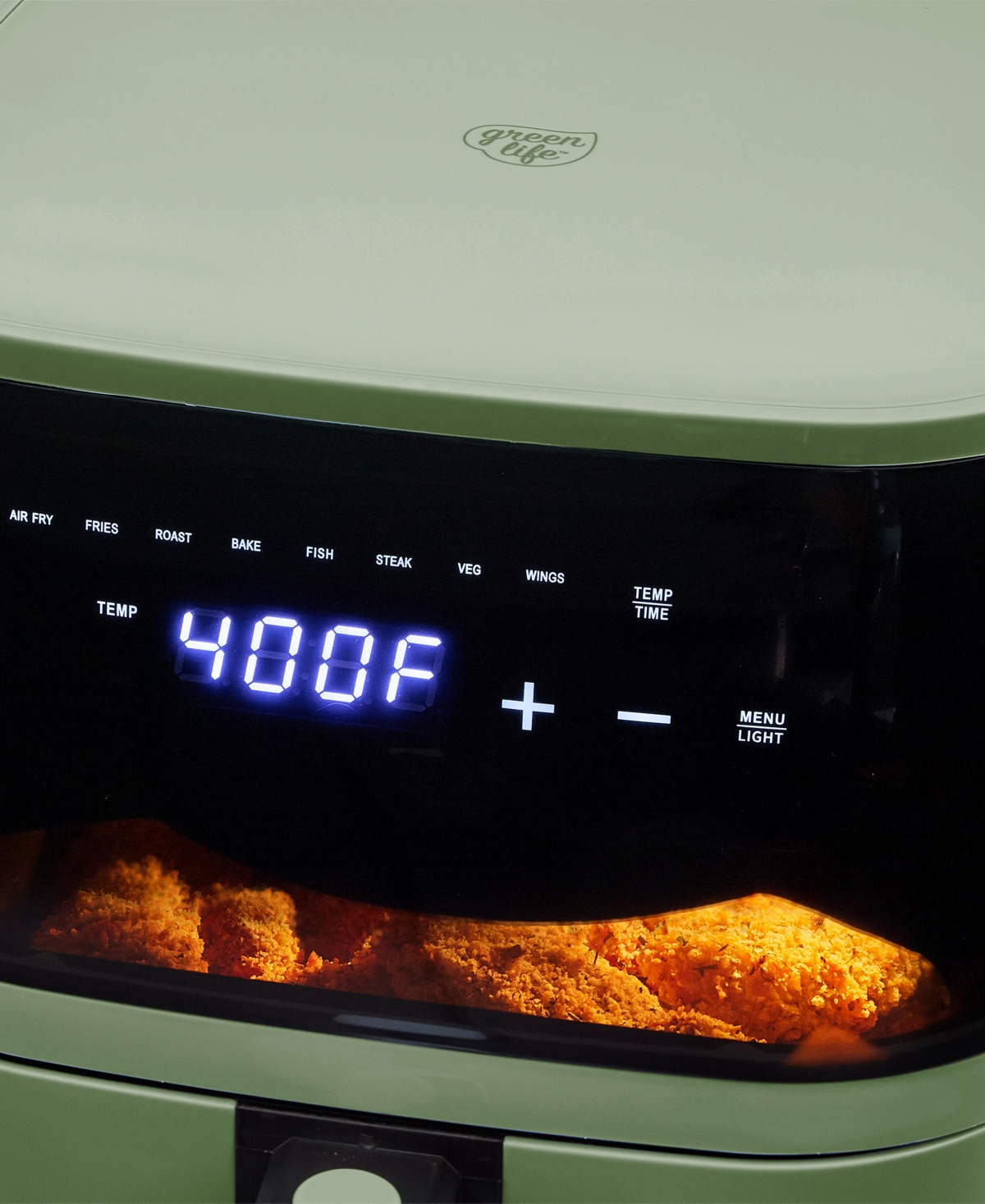 Greenlife 5.3 Quart Digital One-touch Air Fryer In Green