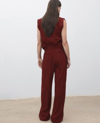 Women's Straight-Fit Pleated Pants