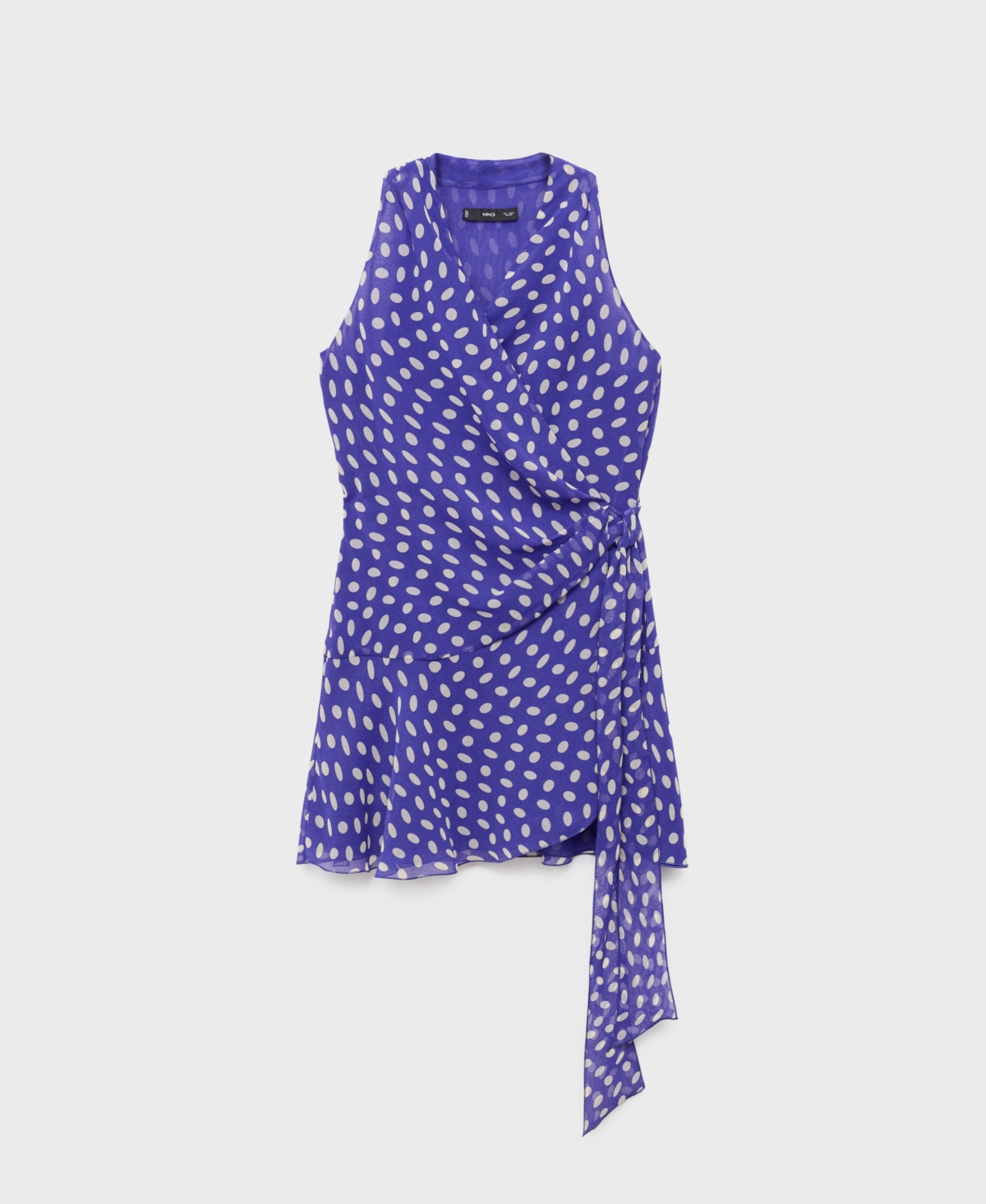 Mango Women's Dots Wrap Dress In Blue