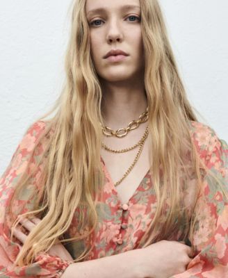 Women's Floral Puff-Sleeve Dress