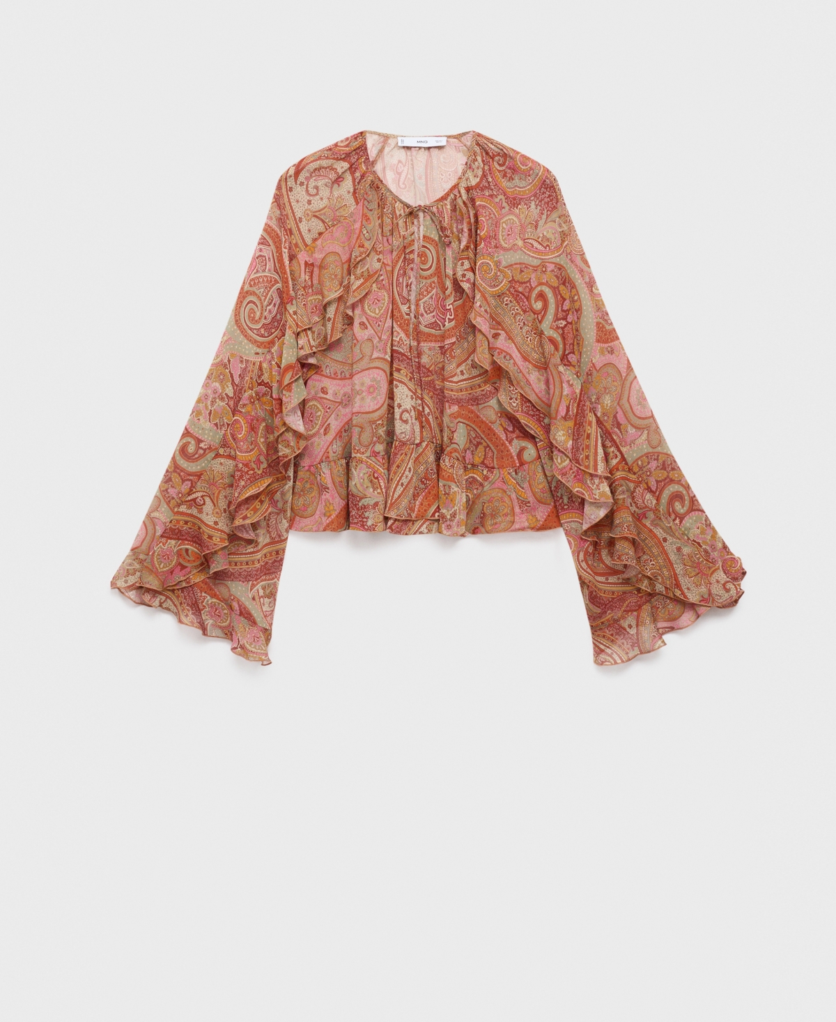 Mango Paisley Print Long Sleeve Shirt In Multi