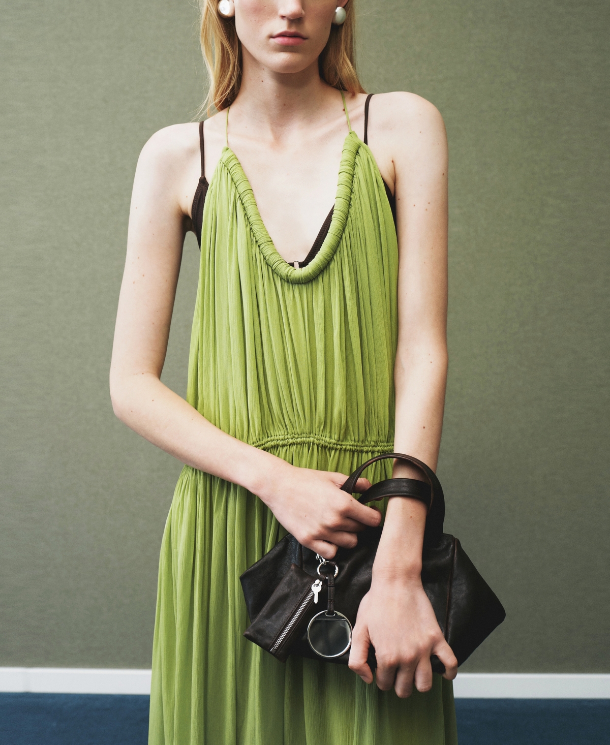Mango Women's Oversized Pleated Dress