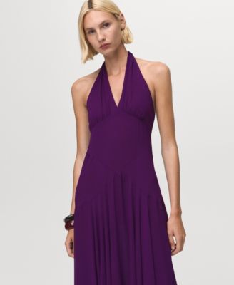 Women's Halter Neck Pleated Dress