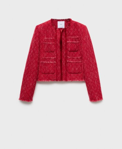 Женская куртка MANGO Frayed Ends Tweed