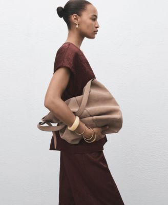 Women's Straight-Leg Crinkled-Effect Pants