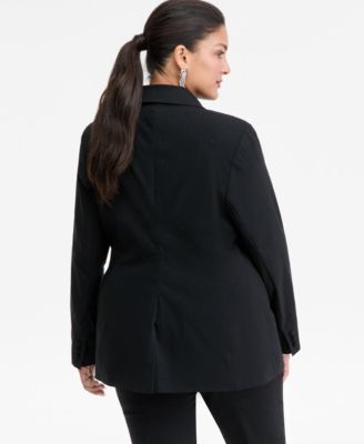 Plus Size Embellished Peak-Lapel Blazer, Macy's Exclusive 