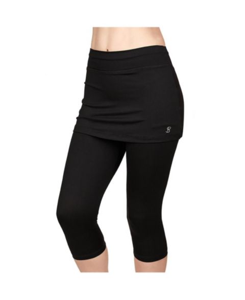 Женская юбка Sofibella UV Staples Abaza Tennis Skirt with Capri, цвет: Чёрный