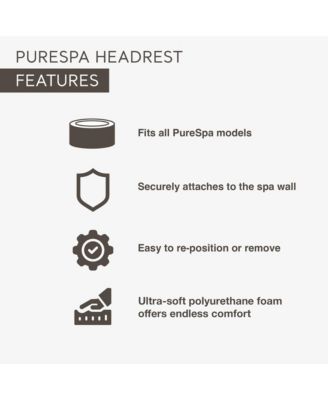 28505E PureSpa Cushioned Foam Headrest Pillow Hot Tub Spa Accessory, White