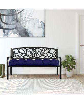 Outdoor Tufted Water-Resistant & Fade-Resistant Bench Cushion, 46" x 19.7" x 5.1"