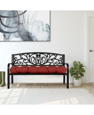 Outdoor Polyester Tufted Bench Cushion for Love Seat, Water-Resistant & Fade-Resistant, 46" x 19.7" x 5.1"