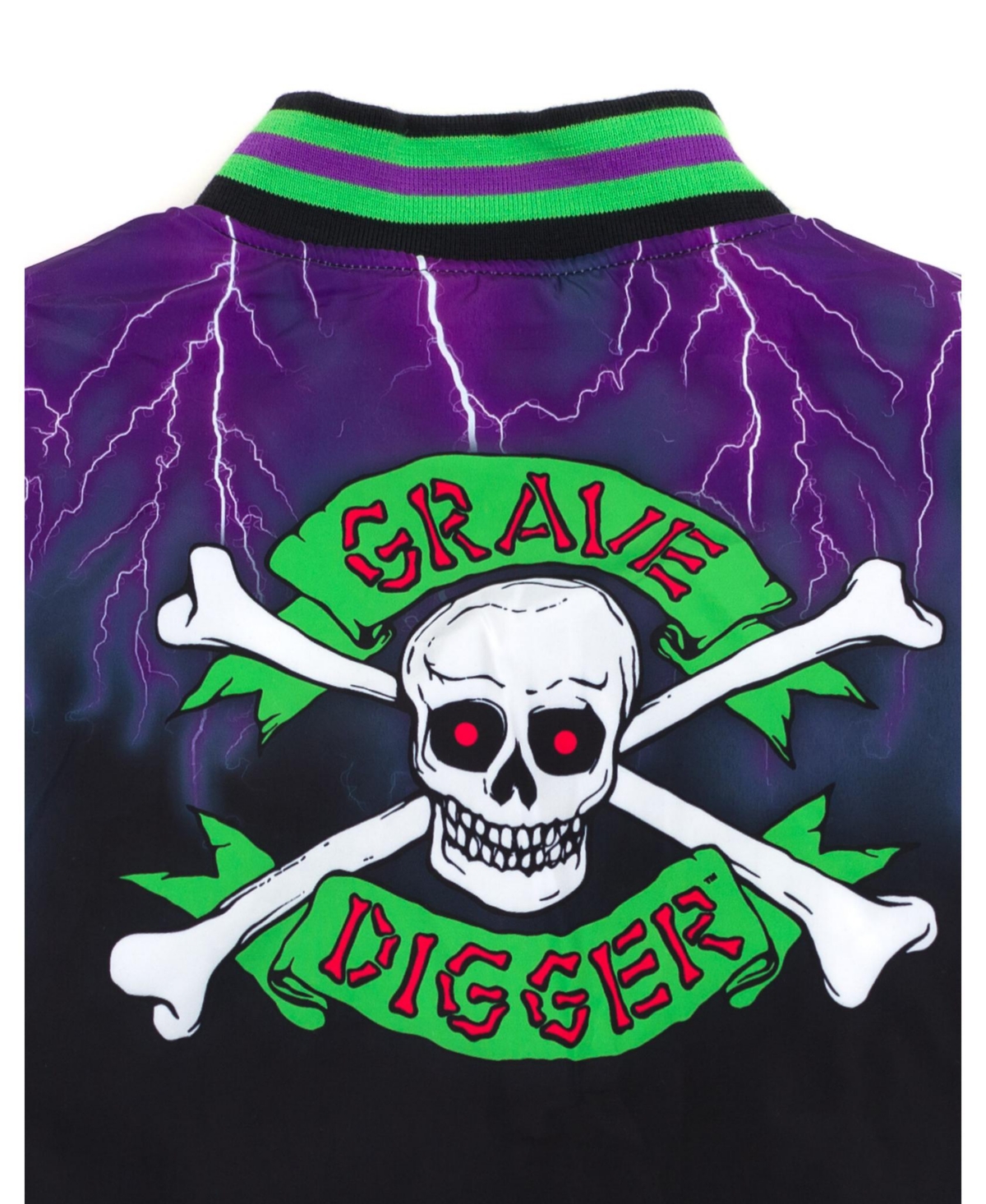 Monster Jam Little Boys Zip Up Varsity Bomber Jacket