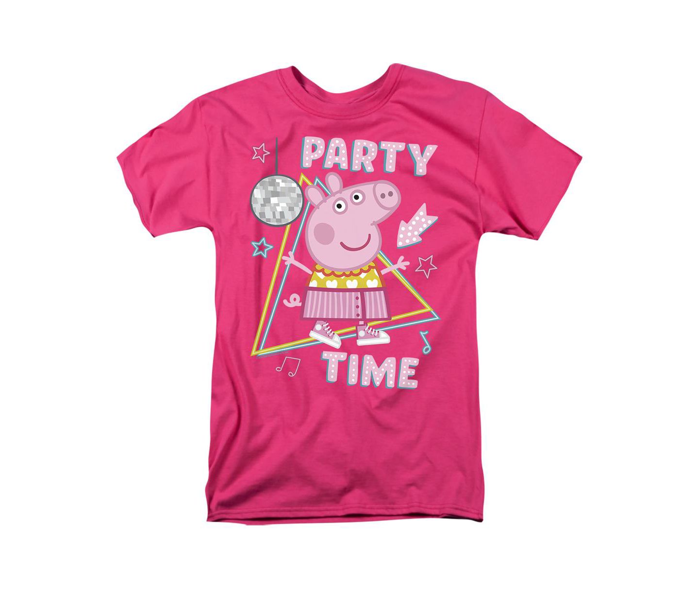 Мужская футболка Hasbro+ Peppa Pig Disco Party Time, цвет: Розовый — фото 1