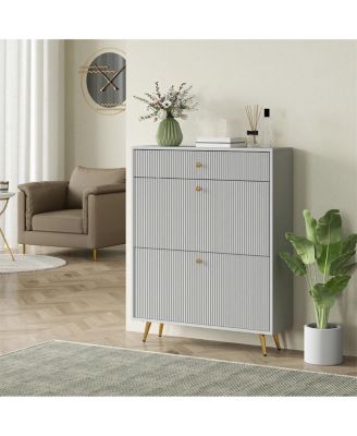 Shoe Cabinet with Adjustable Shoe Rack for Space-Saving and Organized Entryway Storage