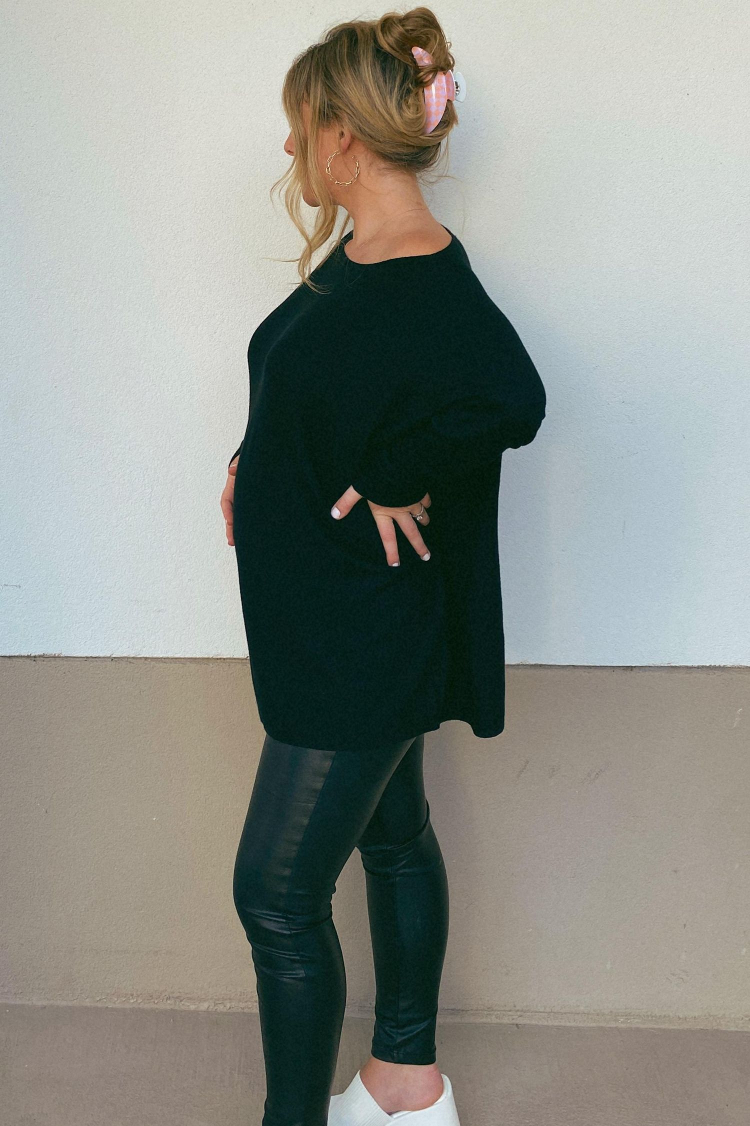 Women's Soft Knit Boatneck Dolman Sleeve Sweater