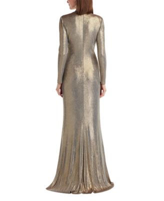 Women's Ferrum Metallic Twist Drape Gown