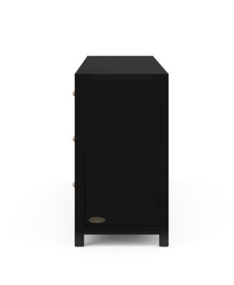 Teddi 6 Drawer Double Dresser (Black)