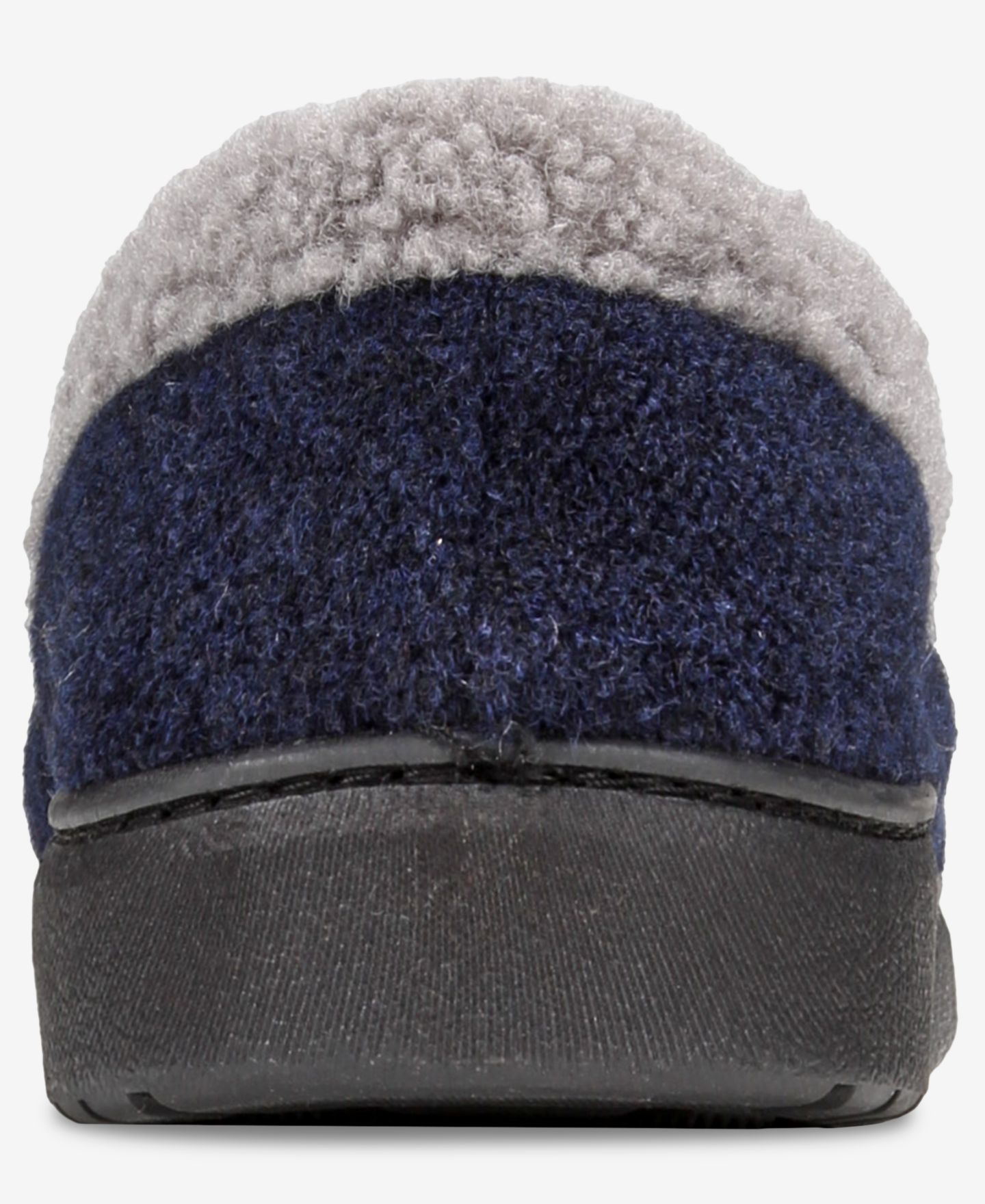 Мужские тапочки Weatherproof Venetian Contrast-Stitch Moccasin Slippers, цвет: Тёмно-синий — фото 2