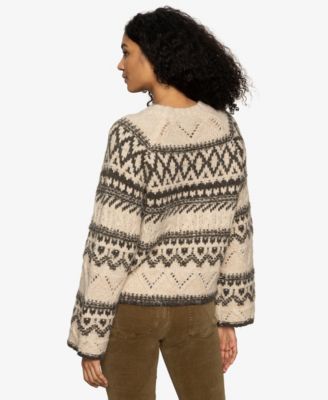 Women's Fair-Isle Crewneck Dropped-Shoulder Sweater