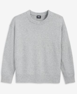 Women's Ribbed-Trim Crewneck Pullover Sweater, Macy's Exclusive