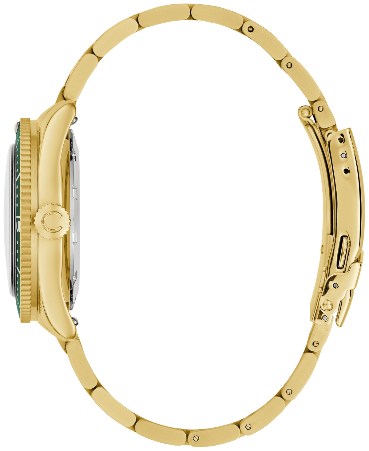 Caravelle Men's Vintage Sport Sea Hunter Gold-tone Stainless Steel Bracelet Watch, 39mm In Gold
