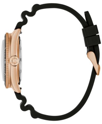 Men's Vintage Sport Sea Hunter Black Rubber Watch, 39mm