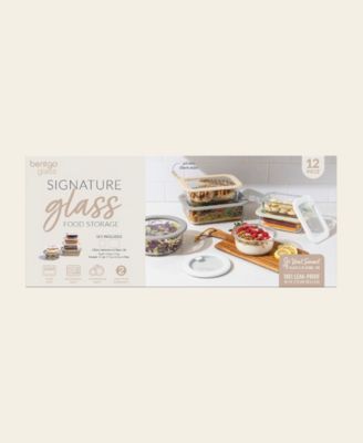 Signature 12-Pc. Glass Food Storage Set