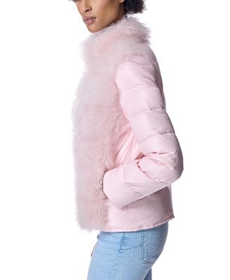 Women's Cashmere Goat Trimmed Puffer Jacket
