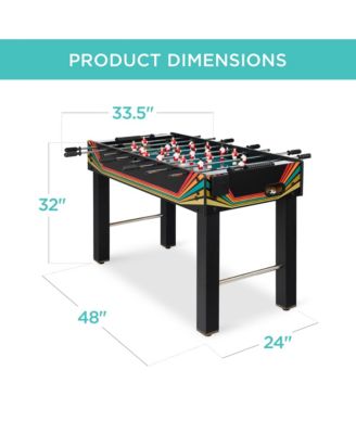 48in Competition Sized Foosball Table for Home, Game Room w/ 2 Balls, 2 Cup Holders