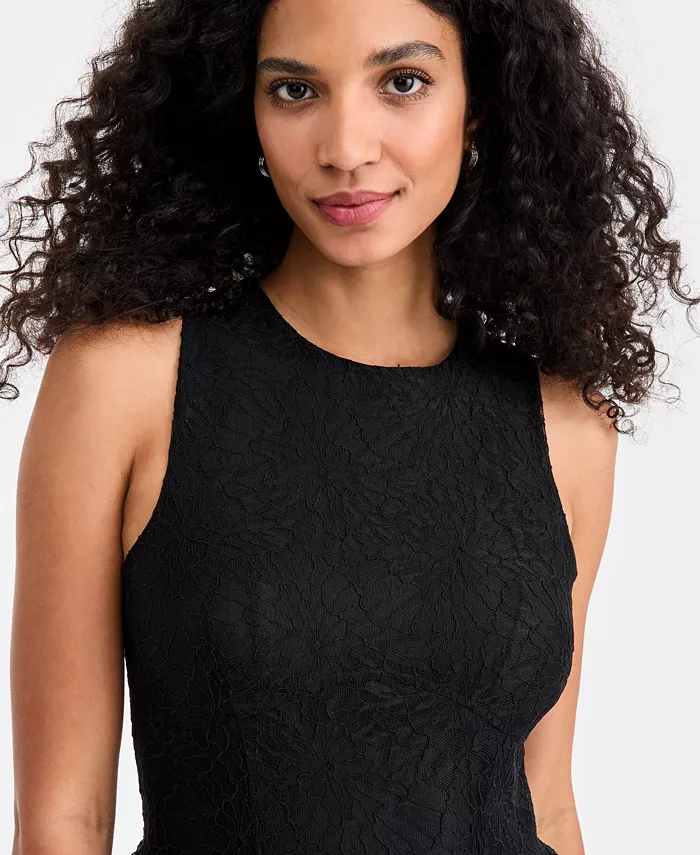 Women's Woven Lace Drop-Waist Midi Dress - thumbnail 4