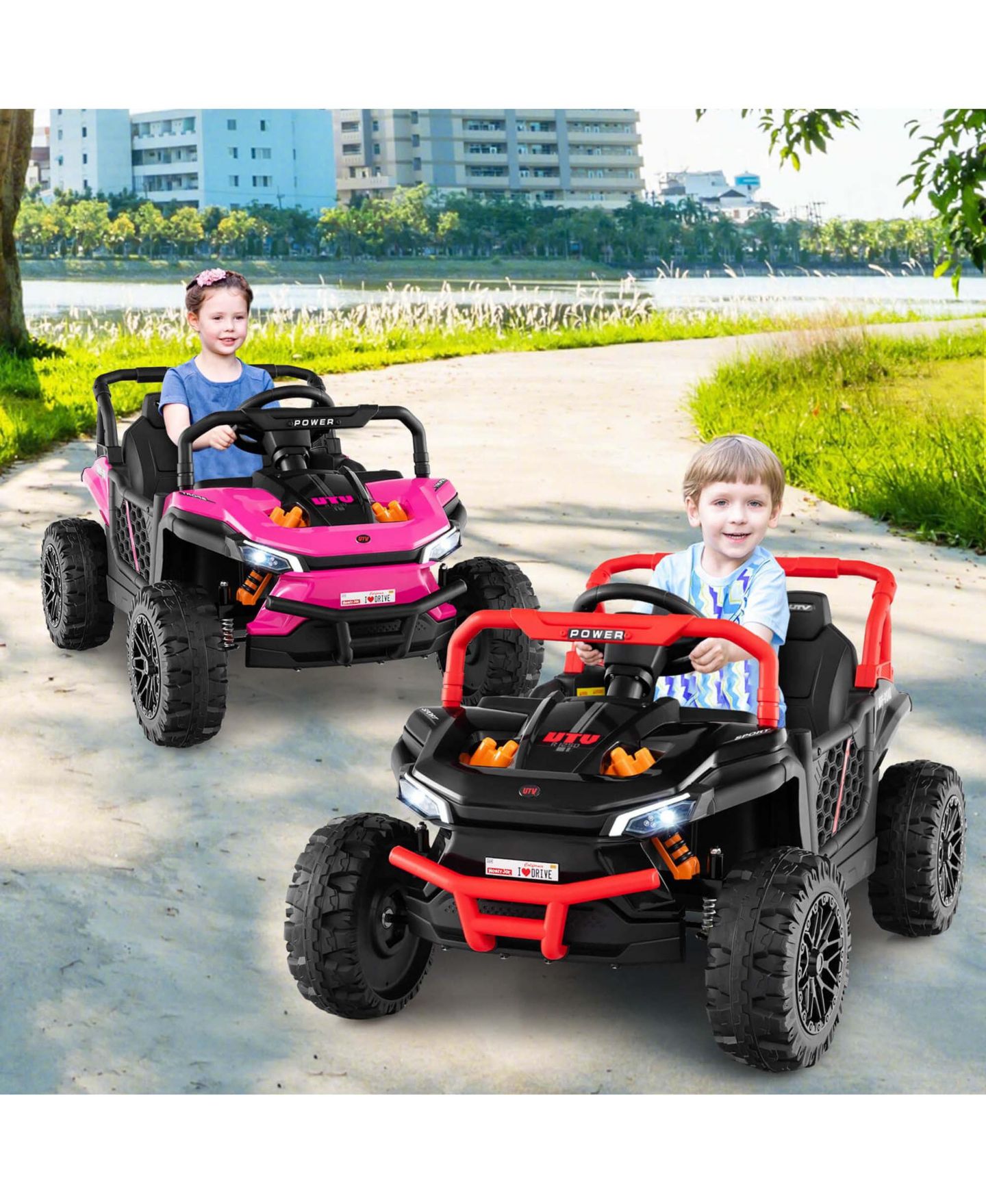 Детская игрушка Costway 12V Parental Remote Control Ride on Truck, цвет: Красный — фото 2