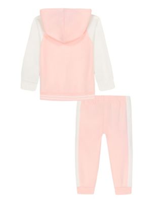 Baby Girls' Colorblock Fleece Raglan Hoodie and Joggers, 2-Piece Set