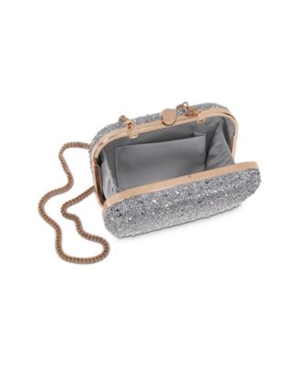 Woman's Celest Fully Mixed Crystal Mini Minaudiere