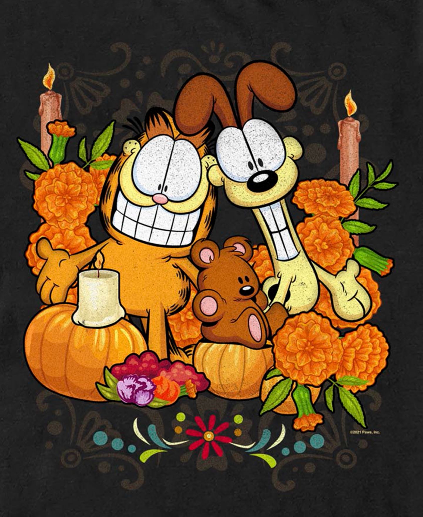 Мужская футболка Fifth Sun Garfield Graphic, цвет: Чёрный — фото 3
