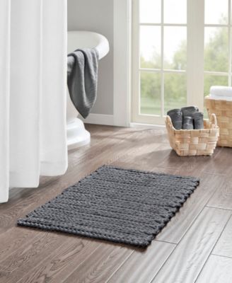Madison Park Lasso Yarn-Dyed Cotton Chenille Bath Rug, 20" x 30"