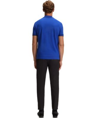 Men's Cotton-Pique Zip-Neck Polo