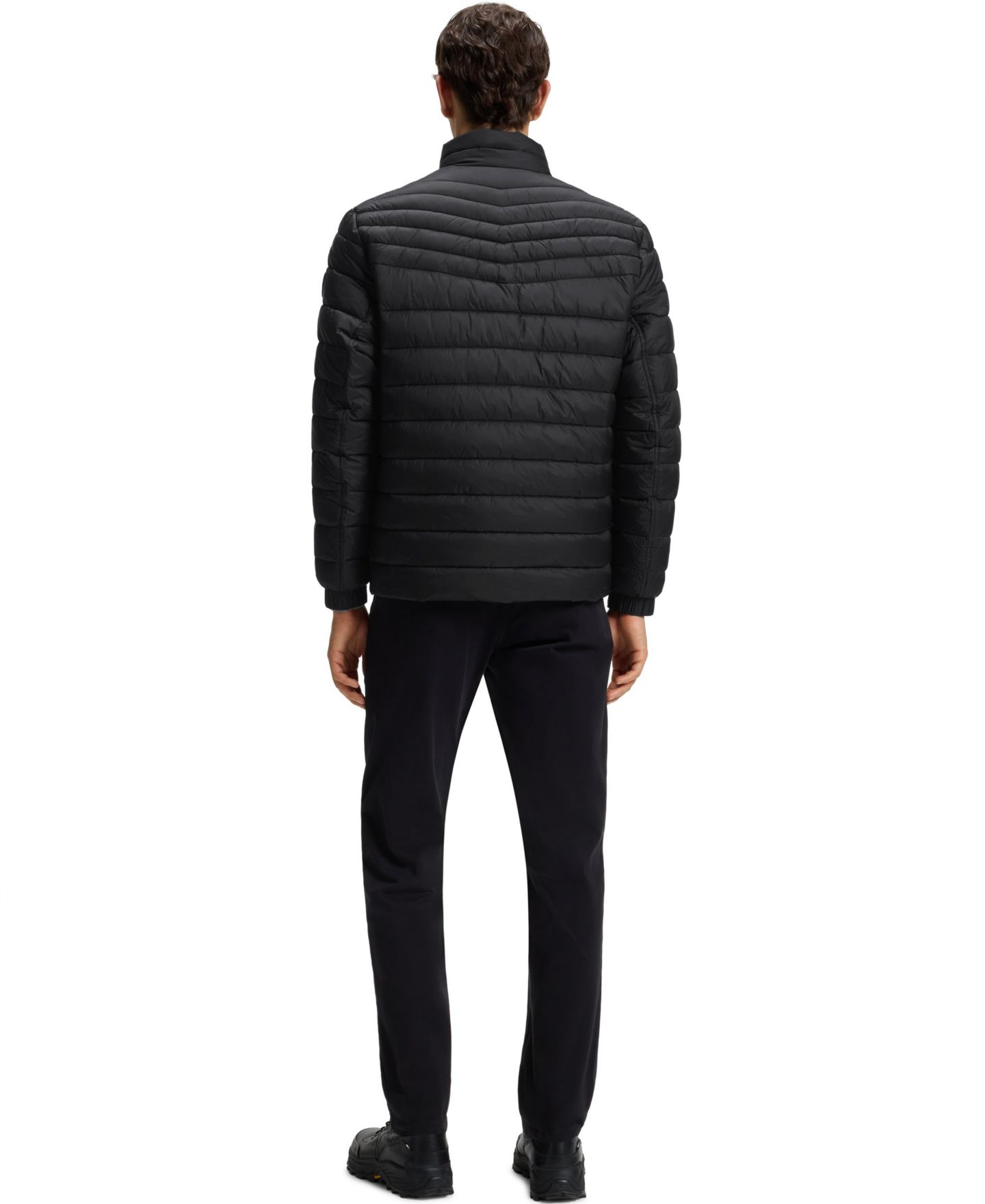 Мужская куртка Hugo Boss Packable Slim-Fit, цвет: Чёрный — фото 2
