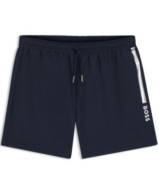 Men's Foil-Printed Logo Swim Shorts