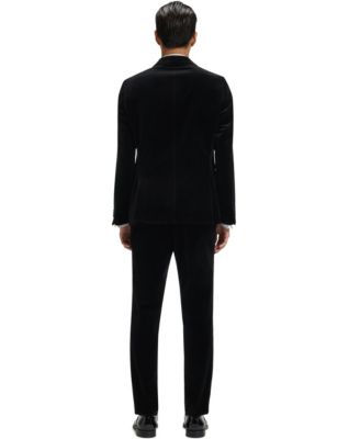 Men's Cotton Velvet Slim-Fit Tuxedo Jacket