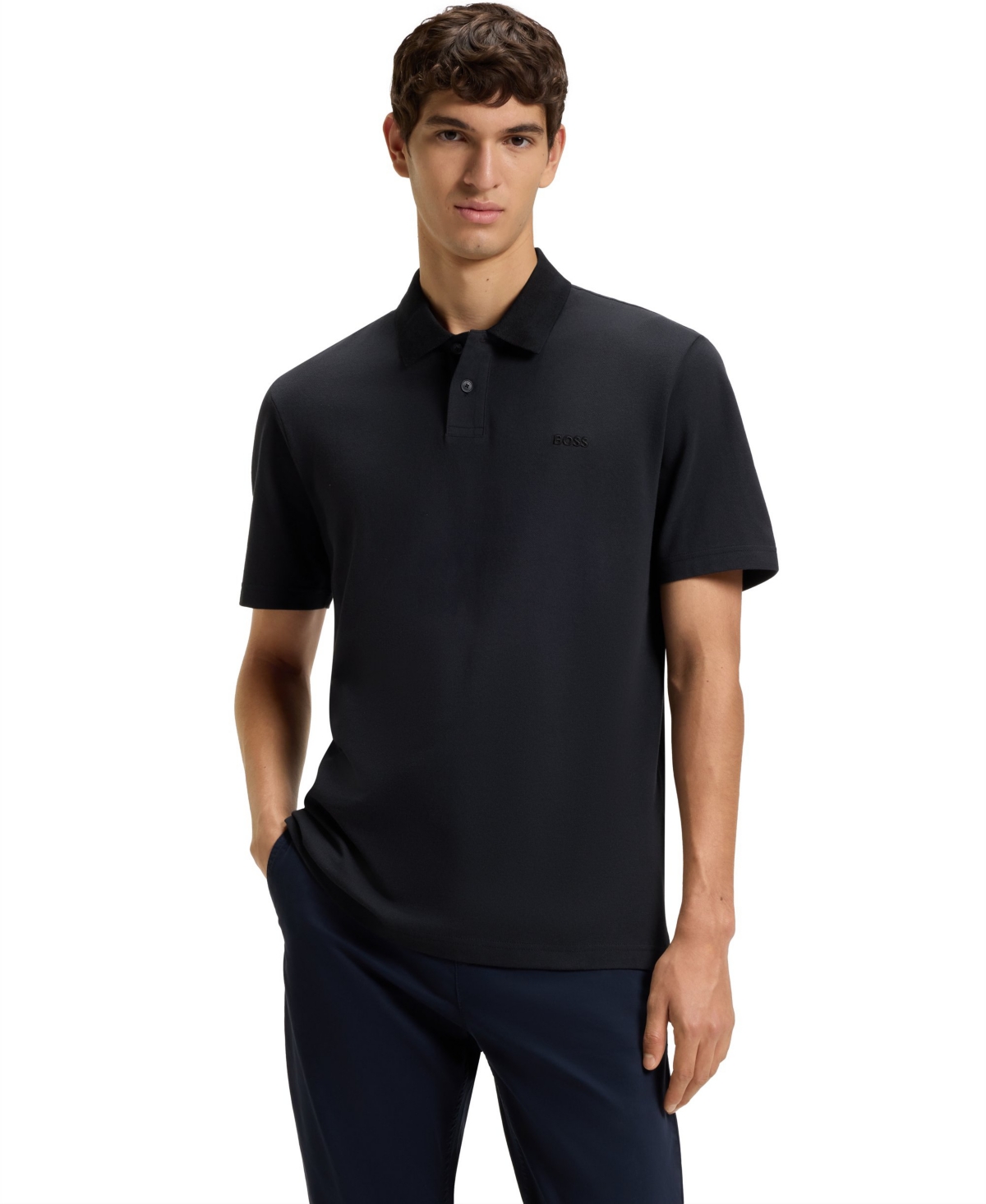 Boss by Hugo Men's Cotton Pique Relaxed-Fit Polo Shirt