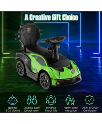3-in-1 Licensed Lamborghini Ride on Push Car with Handle Guardrail